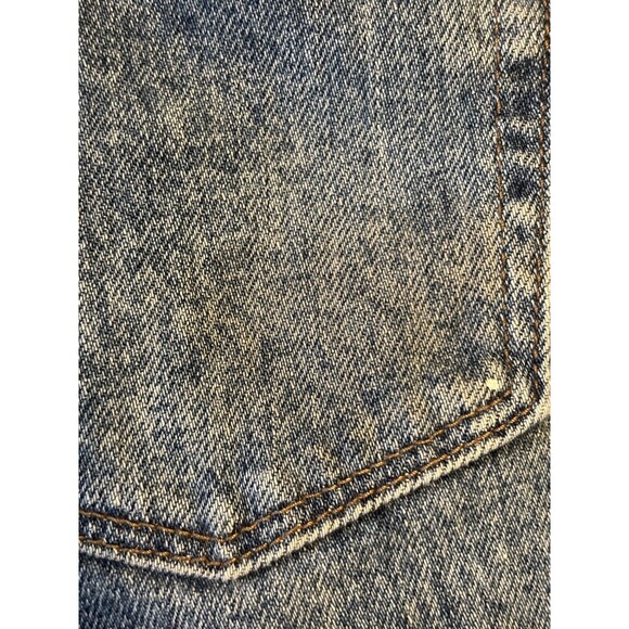 Uniqlo Jeans Mens 33x30 Kaihara Slim Straight Blue Denim Pants Medium Wash - Picture 6 of 13